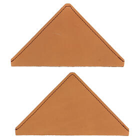 Protective liturgic book corners real leather 5 in set of 2
