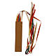 Real leather bookmark 5 ribbons Bethleem monks star decoration s4