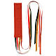 Genuine leather bookmark 5 ribbons Bethleem monks star decoration s1