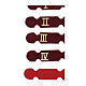 Page markers for liturgical year, set of 28, red adhesive leather s2