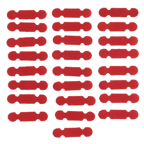 Marcadores de página adesivos couro vermelho 25 unidades 1,2x5 cm 1