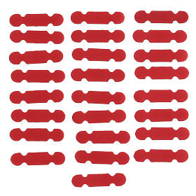 Red adhesive leather page markers 25 pcs
