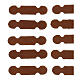 Page markers, brown adhesive leather, set of 25, 1.2 cm s2