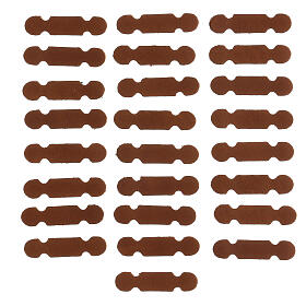 Leather page tab markers 25 pieces 1.2 cm