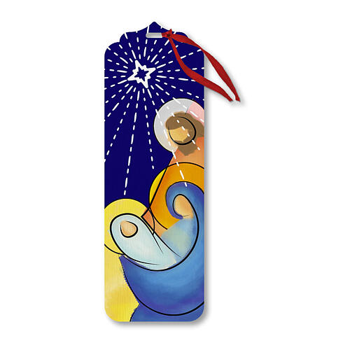 Wooden bookmark with stylised Nativity 6x2 in 1