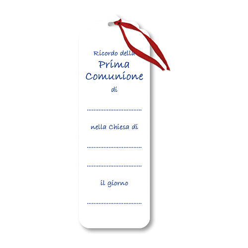 Segnalibro angioletto per Prima Comunione 15X5 cm 2
