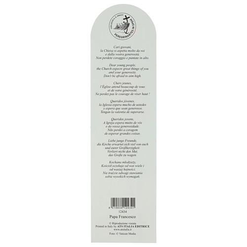 Lesezeichen Jubiläum 2025 mit dem Antlitz von Papst Franziskus 2