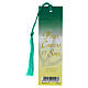 Jubilee bookmarker with Pope Francis and green tassel s2