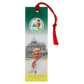 Jubilee bookmarker with Pope Francis and red tassel