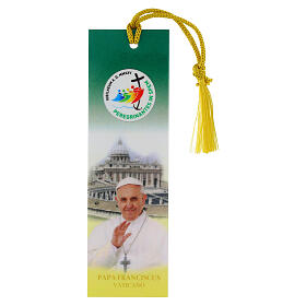 Jubilee bookmarker with Pope Francis and gold tassel