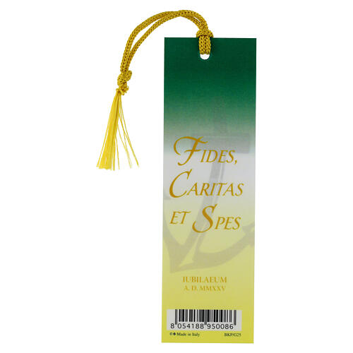 Jubilee bookmarker with Pope Francis and gold tassel 2