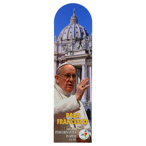 Lesezeichen Jubiläum 2025 Papst Franziskus und Basilika San Pietro 1