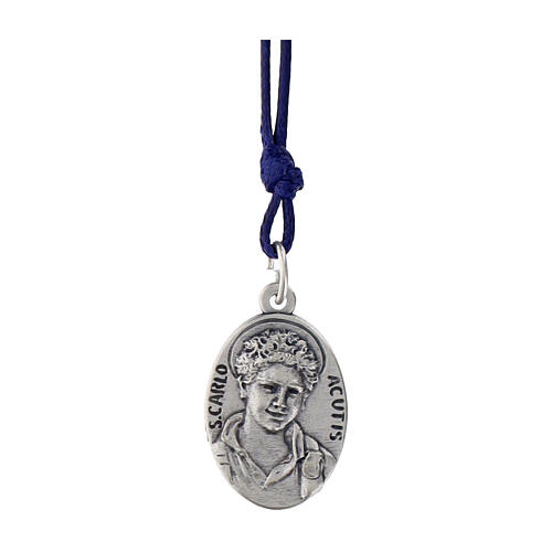 Wooden Carlo Acutis Bookmark with Blue Cord and Italian Quotes 2