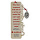 Wooden Carlo Acutis Bookmark with Red Cord and Medal with Italian Phrase s4