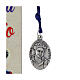 Carlo Acutis wooden bookmark with blue cord and medal with ITA quote s2