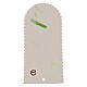 Set of 6 curved bookmarks in cream paper with raffia, 5x2.5 in s3