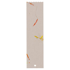 Conf. 6 pz segnalibro panna rettangolare rafia colorata 15x4 cm
