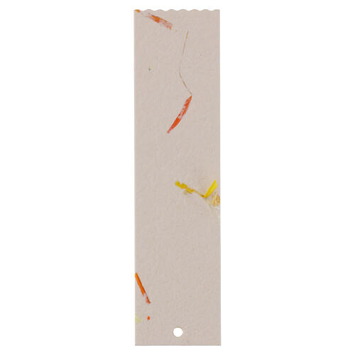 Conf. 6 pz segnalibro panna rettangolare rafia colorata 15x4 cm 2