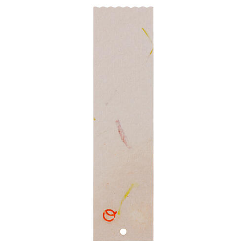 Conf. 6 pz segnalibro panna rettangolare rafia colorata 15x4 cm 3