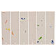 Conf. 6 pz segnalibro panna rettangolare rafia colorata 15x4 cm s1