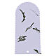 Conf. 6 pz segnalibro bianco bombato con pino 12x6 cm s2