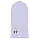 Conf. 6 pz segnalibro bianco bombato con pino 12x6 cm s3
