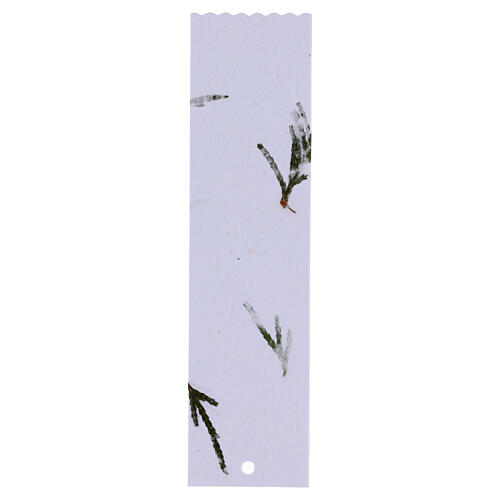 Segnalibro bianco conf. 6 pz rettangolare pino 15x4 cm 2