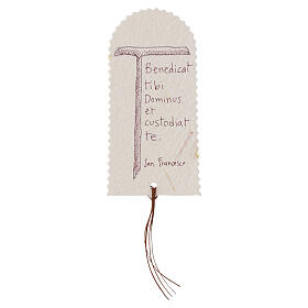 Marcador de livro arredondado São Francisco "Laudati Sii" 12x6 cm