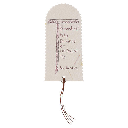 Marcador de livro arredondado São Francisco "Laudati Sii" 12x6 cm 1