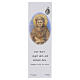 St. Francis Bookmark with Metal Medallion and Blessing, GERMAN s1
