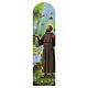 Marque-page Saint François d'Assise avec colombes en carton 20x5 cm s1