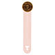 Zakładka w kolorze brzoskwini, Klasztor Klarysek, grawer 'Niech Pan da ci pokój' s1