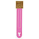 Pink bookmark with Pax et Bonum engraving, Monastery of Poor Clares s1