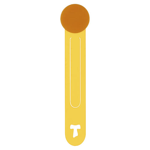 Orange devotional bookmark with "May the Lord bless you" medallion, Monastery of Poor Clares 3