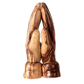 Joined hands in olive wood