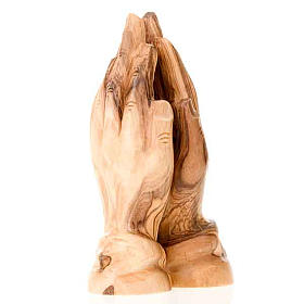 Main en prière en bois d'olivier