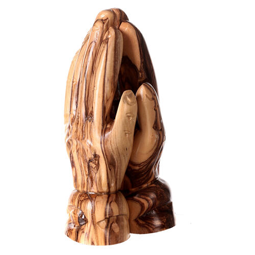 Joined hands in olive wood 4