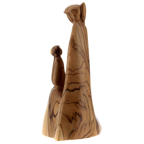 Vierge avec enfant Jésus en bois d'olivier, assis 4