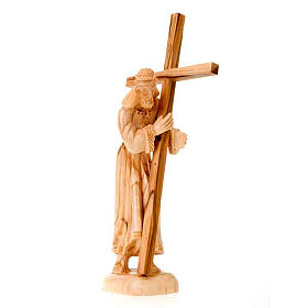Statue Christ Kreuz Holz