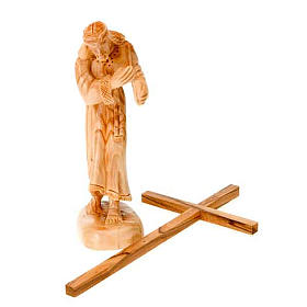 Statue Christ Kreuz Holz