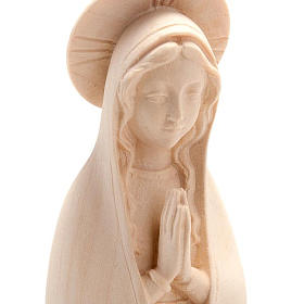 Virgen de Fátima de madera natural