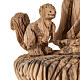 Saint Francis of Assisi statue in Holy Land olive wood 30 cm s6