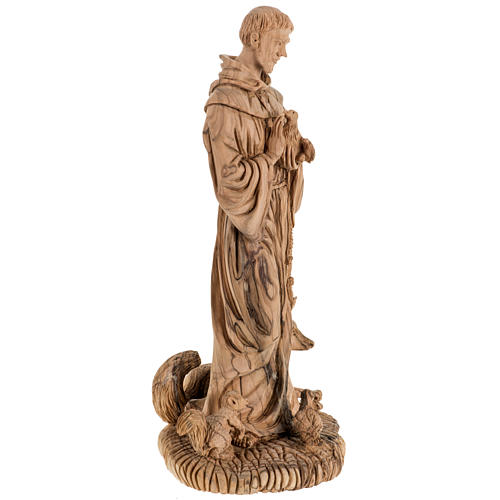 Estatua de San Francisco madera de olivo 30 cm 11