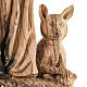 Statua San Francesco legno olivo Terrasanta 30 cm s5