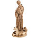 Statua San Francesco legno olivo Terrasanta 30 cm s9