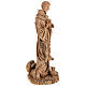 Statua San Francesco legno olivo Terrasanta 30 cm s11