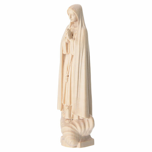Notre-Dame de Fatima bois naturel ciré Valgardena 3