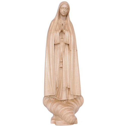 Imagen Virgen de Fátima de madera patinada de la Val Gardena 1