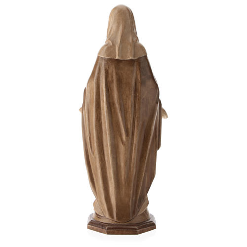 Immaculate Mary statue in waxed Valgardena wood 5