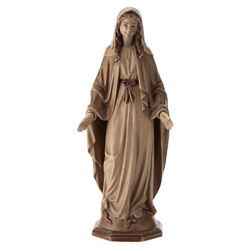 Nossa Senhora Imaculada madeira Val Gardena pátina múltipla 1